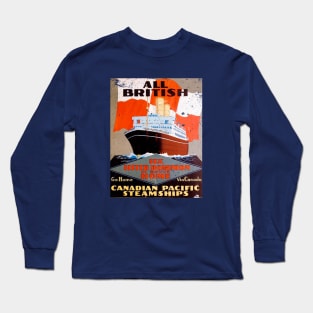 Poster Retro Ship Vintage Cruise Long Sleeve T-Shirt